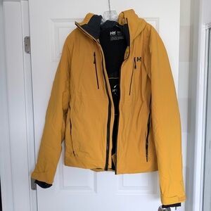 Helly Hansen Men's Gold Yellow Ski Jacket, Size Large